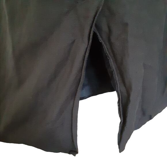 Vintage 80s Black Sheath Dress Linen Blend Maxi Dress Womens 12P Choir Orchestra - Picture 5 of 11